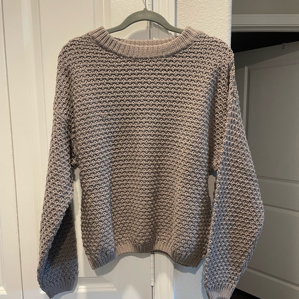 Grey knit sweater